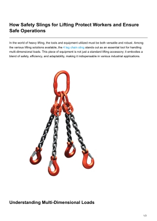 How Safety Slings for Lifting Protect Workers and Ensure Safe Operations