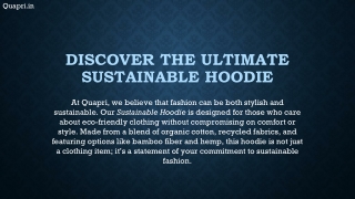 Ultimate Sustainable Hoodie