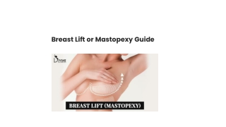 Breast Lift or Mastopexy Guide