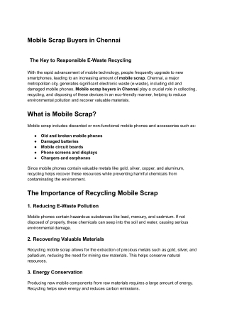 mobile scrap buyers in chennai