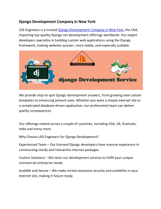 Django Development Company in New York