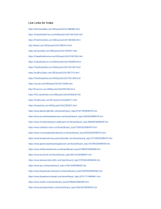 live links for index