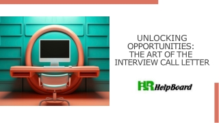 unlocking opportunities the art of the interview call letter