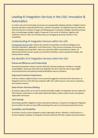 AI Integration Services in the USA | Pal.Tech