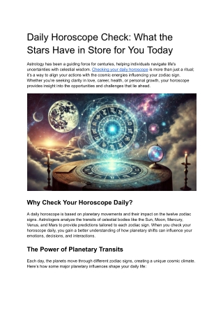daily horoscope check what the stars have