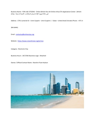 FOR UAE CITIZENS - Online British Visa  UK Online eVisa ETA Application Center |