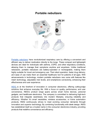 portable nebulizers