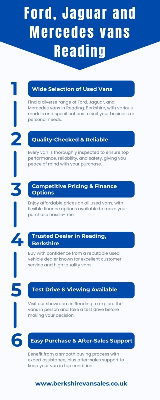 Ford, Jaguar and Mercedes vans Reading, Berkshire  Used Vehicles