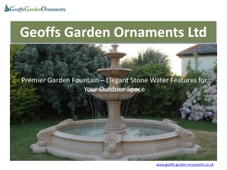 Premier Garden Fountain – Elegant Stone Water Features for Your Outdoor Space