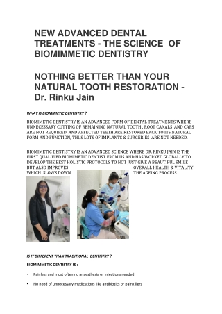The Art of Natural Like Tooth Restoration - By BIO M Dental Clinic Mumbai
