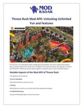 Throne Rush Mod APK: Unlocking Unlimited Fun and Features