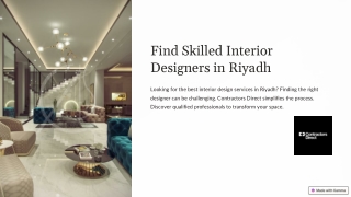 Best Interior Designing Services| Skilled Interior Designers in Riyadh