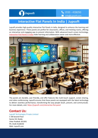 Interactive Flat Panels In India
