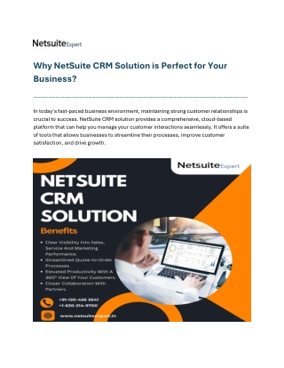 why netsuite crm solution is perfect for your