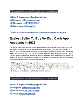 Top 05 Sites To Buy Verified Cash App Account In This Year