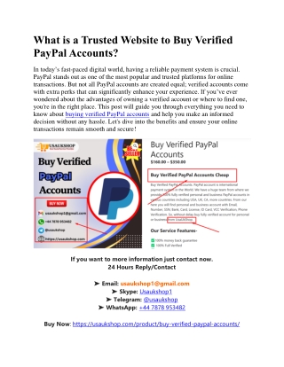 what is a trusted website to buy verified paypal