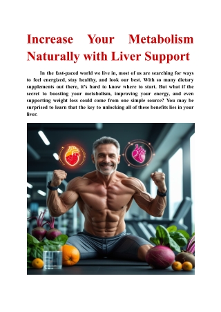 Increase Your Metabolism Naturally with Liver Support
