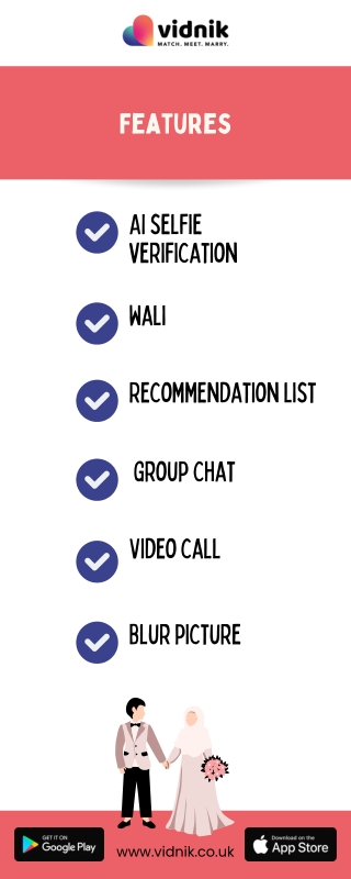 Muslim Marriage App VIDNIK Features