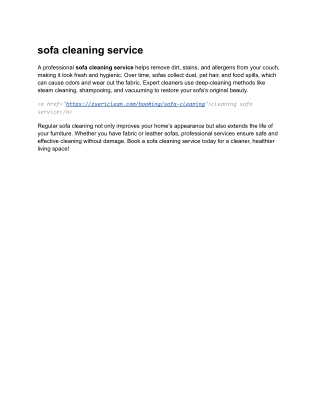 sofa cleaning service