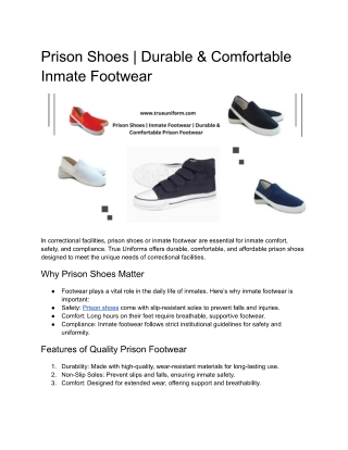 Prison Shoes