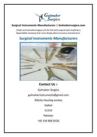 surgical instruments manufacturers