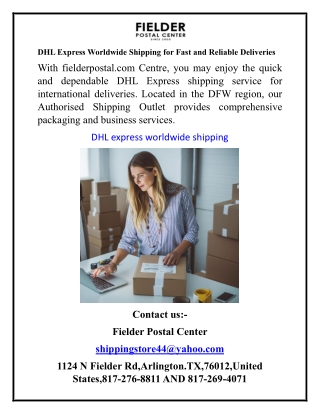 DHL Express Worldwide Shipping for Fast and Reliable Deliveries