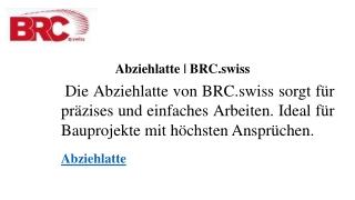 abziehlatte brc swiss