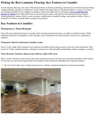 How to Choose the Right Laminate Flooring for Your Home