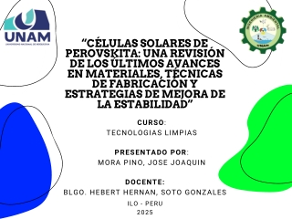 MORA PINO JOSE - CÉLULAS SOLARES DE PEROVSKITA UNA REVISIÓN DE LOS ÚLTIMOS AVANCES EN MATERIALES, TÉCNICAS DE FABRICACIÓ