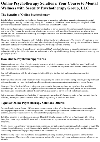 online psychotherapy solutions your course