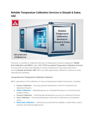 Reliable Temperature Calibration Services in Sharjah & Dubai, UAE (1)