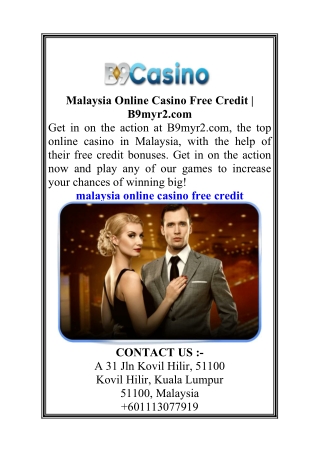 Malaysia Online Casino Free Credit  B9myr2.com