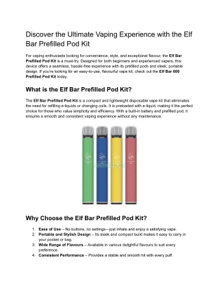 discover the ultimate vaping experience with