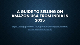 A Guide to Selling on Amazon USA from India in 2025