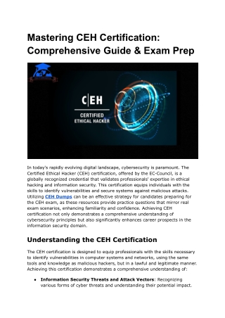 mastering ceh certification comprehensive guide