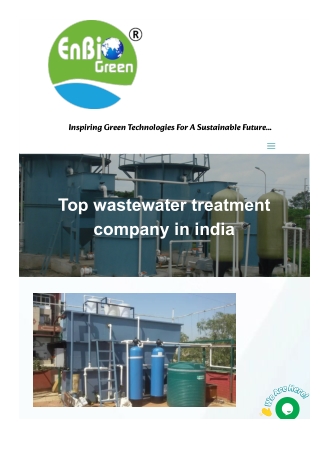 Best Wastewater Treatment Providers in India: Innovation & Efficiency