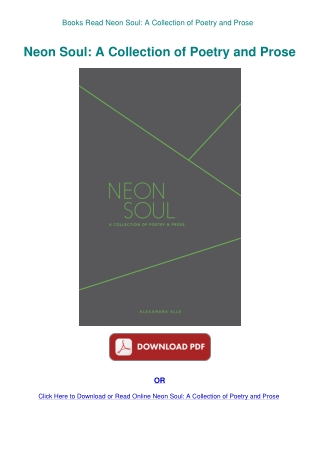 Books Read Neon Soul A Collection of Poetry and Prose