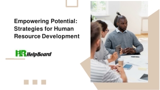 empowering potential strategies for human resource development