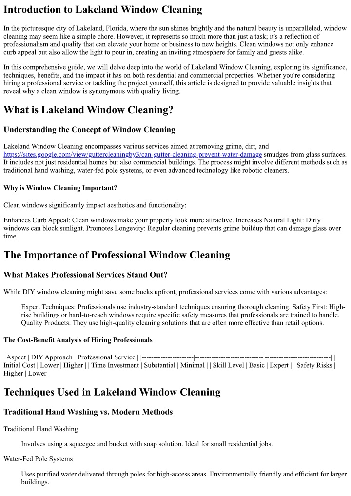 introduction to lakeland window cleaning