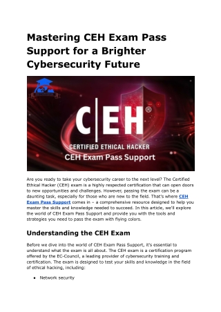 mastering ceh exam pass support for a brighter