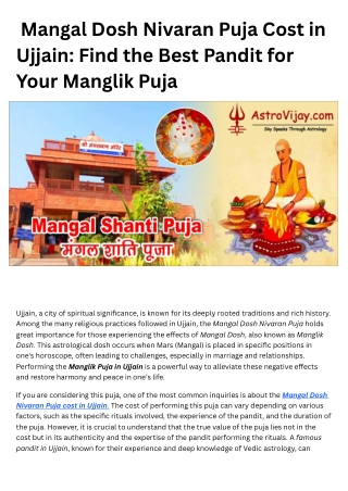 Unveiling the Spiritual Expertise of the Best Pandit in Ujjain