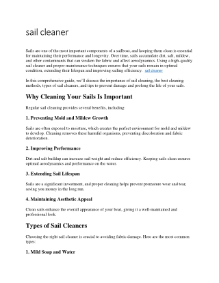 sail cleaner