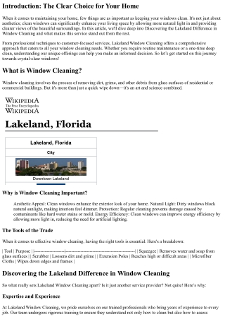 introduction the clear choice for your home