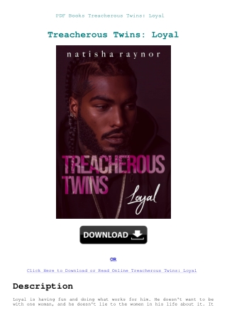 PDF Books Treacherous Twins Loyal