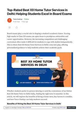 top rated best xii home tutor services in delhi