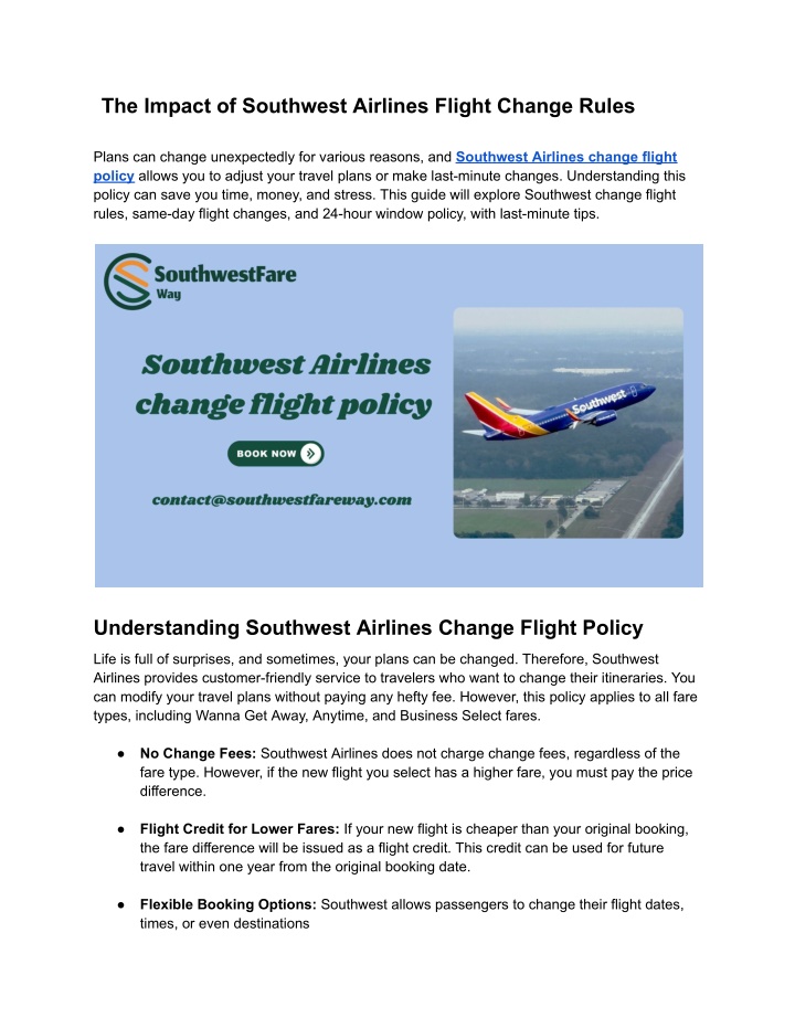 PPT Can I change my Southwest Airlines flight online? PowerPoint