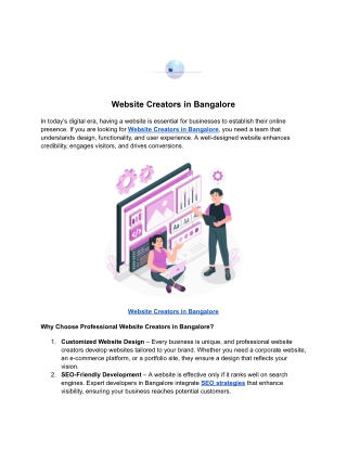 website creators in bangalore