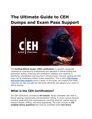 the ultimate guide to ceh dumps and exam pass