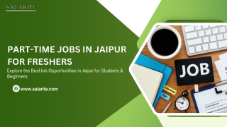 Part-Time Jobs in Jaipur for Freshers