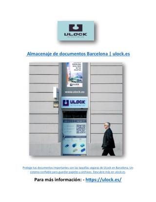 Almacenaje de documentos Barcelona | ulock.es